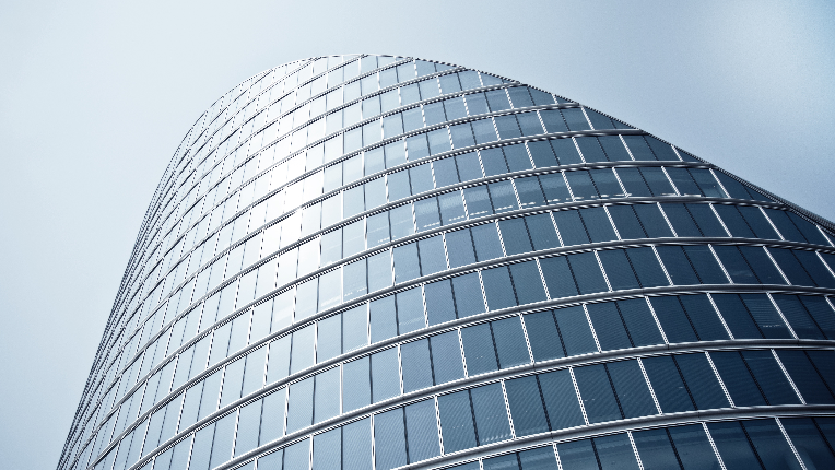 A glass-clad building