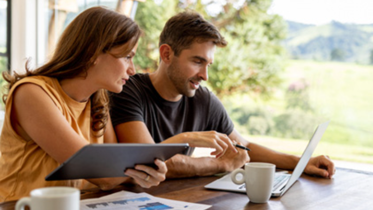 Couple reviewing tax strategies